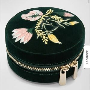 WOLF Floral Zoe Travel Jewelry Case $189 New